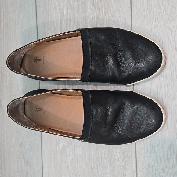 Frye Womem Melanie Black Leather Slip-On Shoes Flats Sz 7.5M - Picture 3 of 12